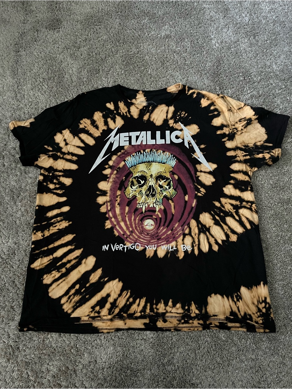 METALLICA In Vertigo You Will Be - ONE OF A KIND Tie-Dye Men Size 2XL